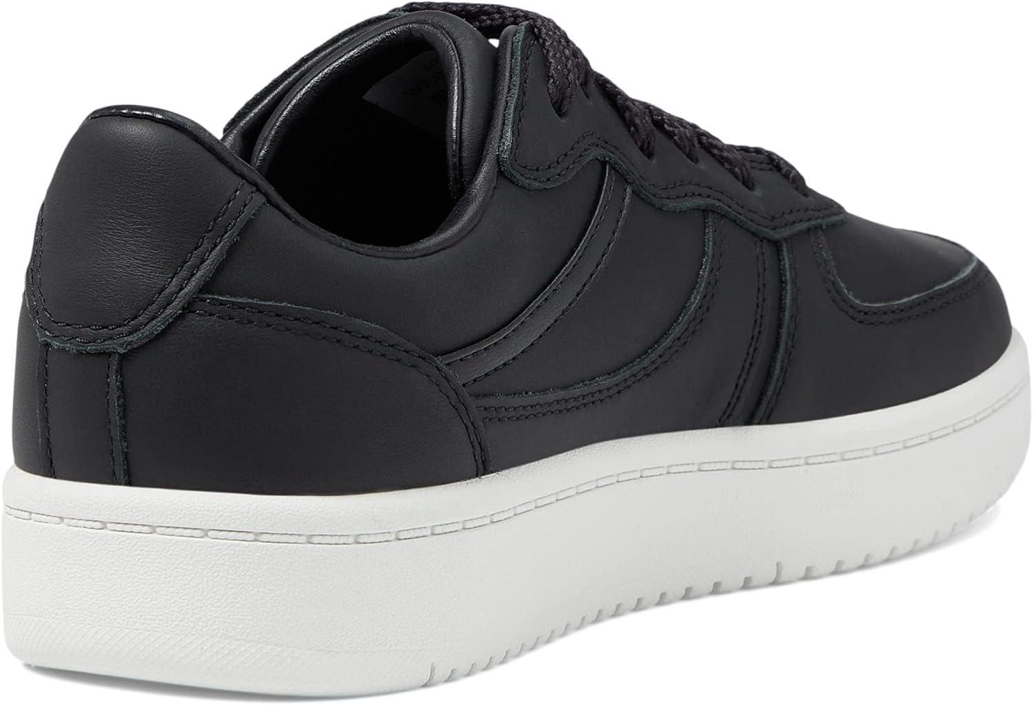 image:imageLABEL Goto Low Laceup Womens Sneakers Leather amp Textile Construction Round Toe Flat SilhouetteBlackWhite