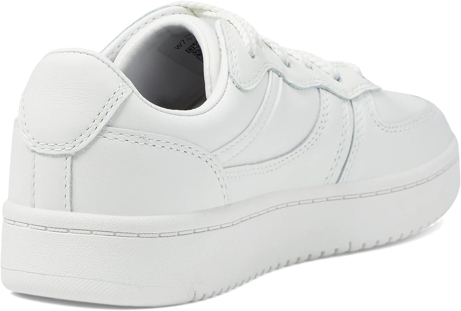 image:imageLABEL Goto Low Laceup Womens Sneakers Leather amp Textile Construction Round Toe Flat SilhouetteWhiteWhiteWhite