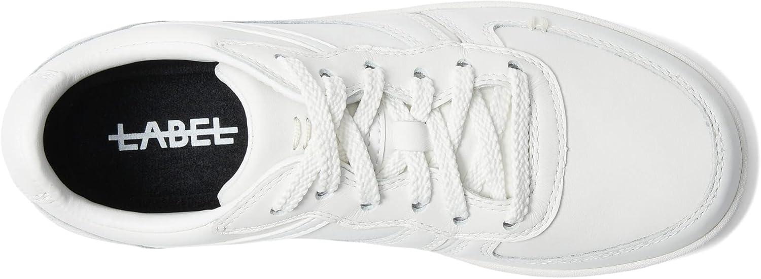 image:imageLABEL Goto Low Laceup Womens Sneakers Leather amp Textile Construction Round Toe Flat SilhouetteWhiteWhiteWhite