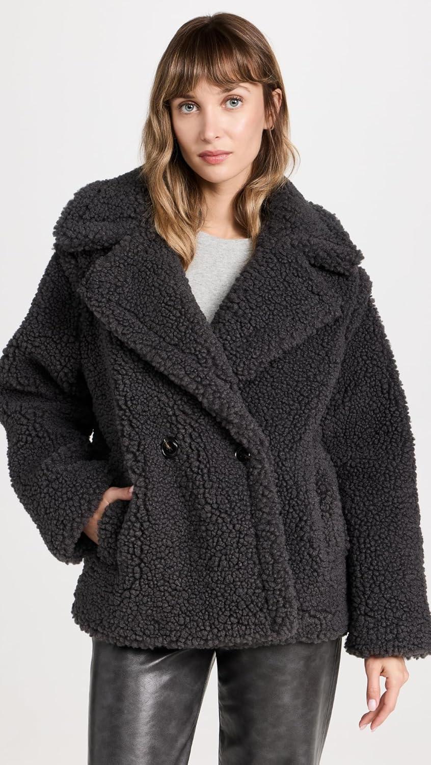 image:imageUGG Womens Gertrude Short Teddy CoatInk