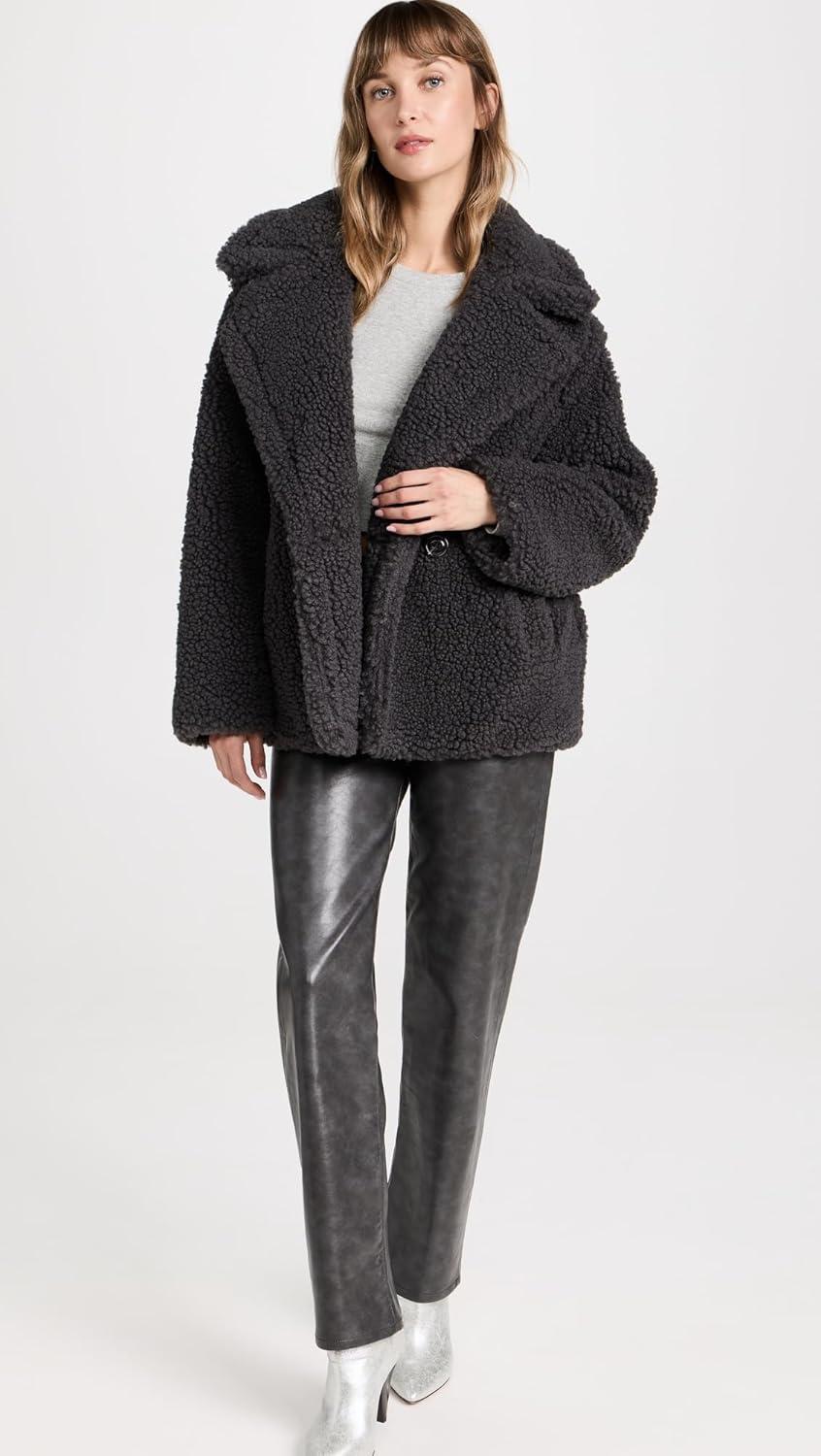 image:imageUGG Womens Gertrude Short Teddy CoatInk