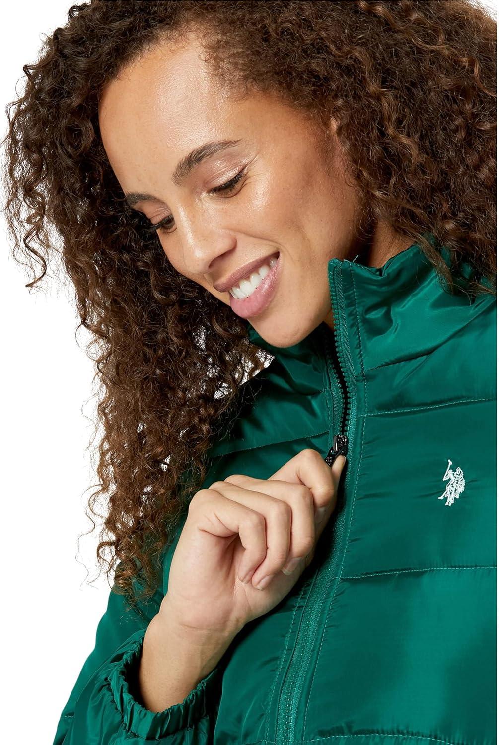 image:imageUS Polo Assn Cropped Puffer Jacket Hiking Green XL