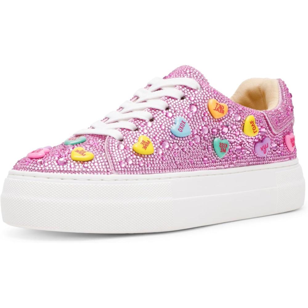 image:imageBetsey Johnson Womens Sidny SneakerPink Multi Heart