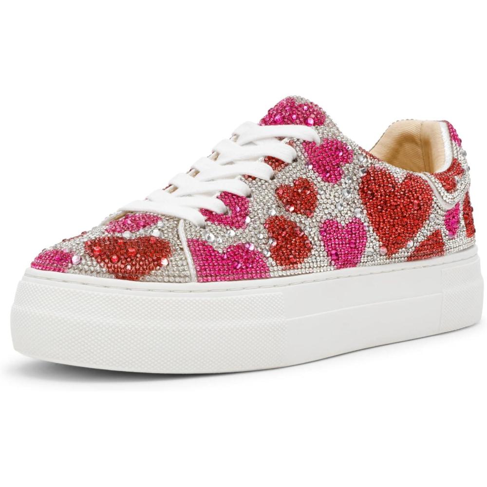 image:imageBetsey Johnson Womens Sidny SneakerRed Pink Multi