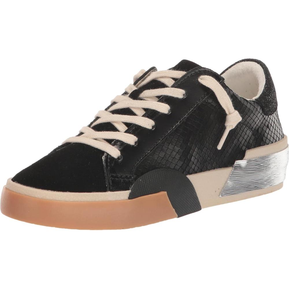 image:imageDolce Vita Womens Notice SneakerOnyx Embossed Leather