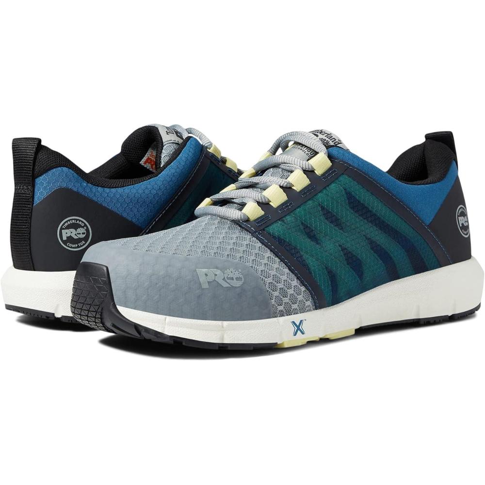 image:imageTimberland PRO Mens Powertrain Alloy Toe Safety ShoesGreyBlueYellow