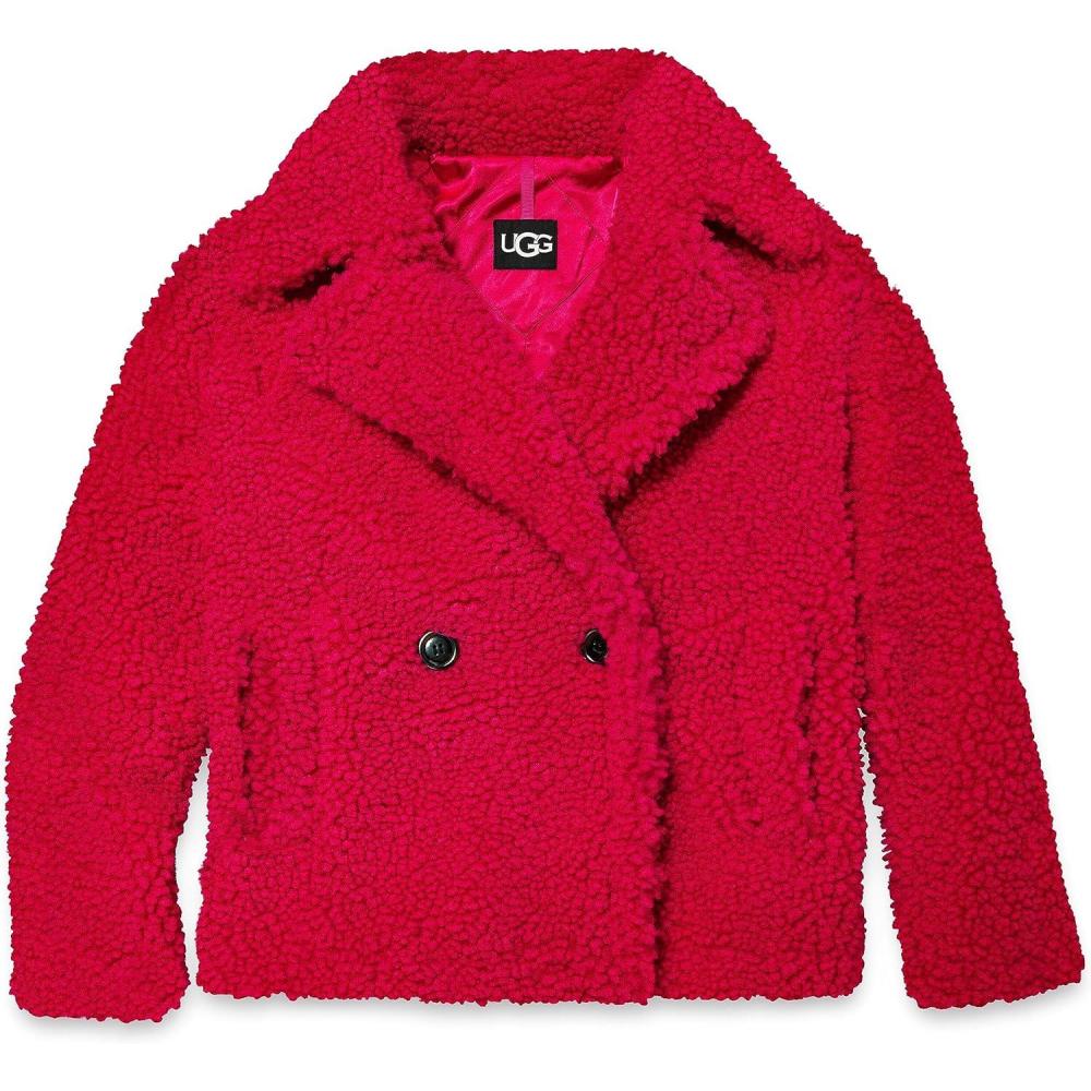 image:imageUGG Womens Gertrude Short Teddy CoatCerise
