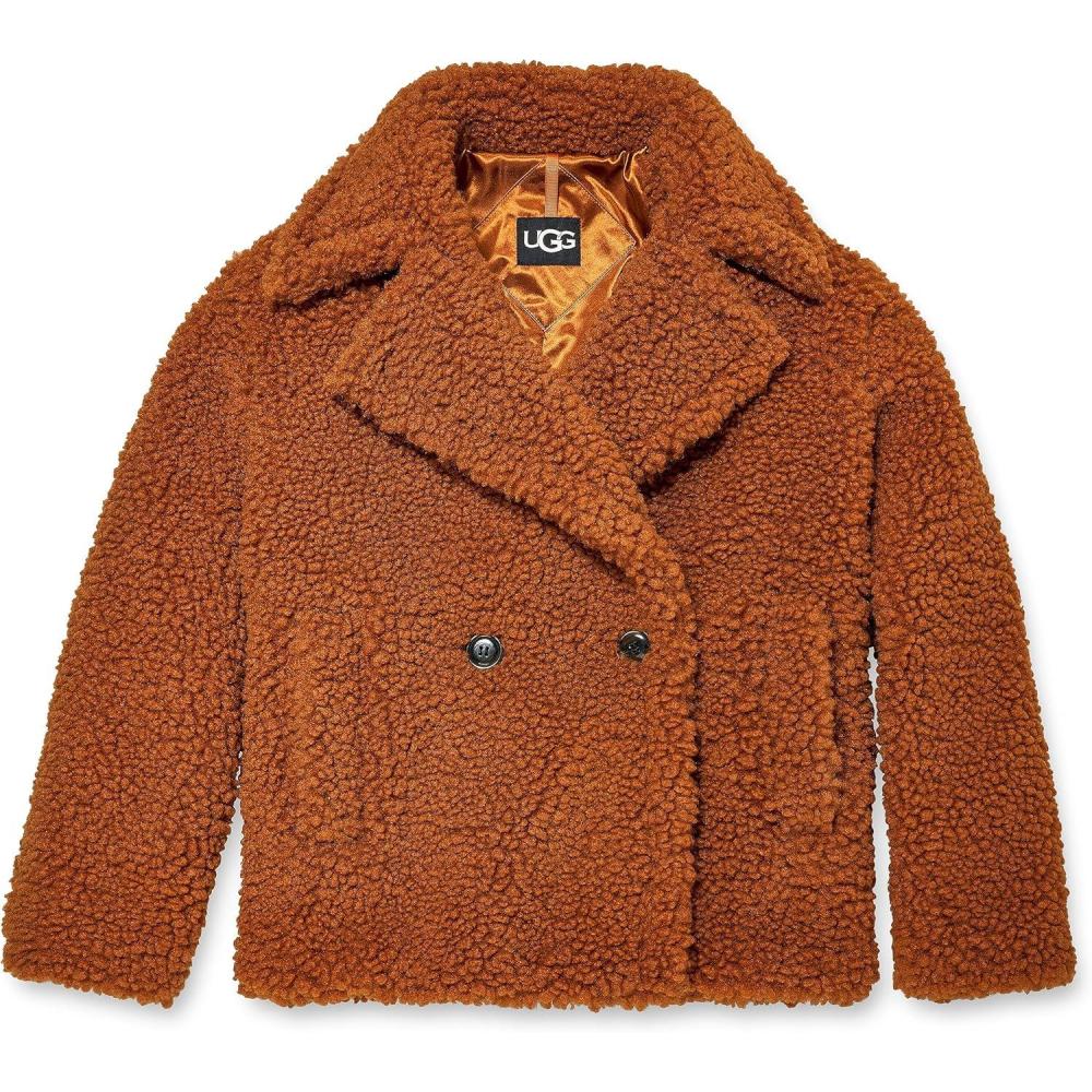 image:imageUGG Womens Gertrude Short Teddy CoatHardwood