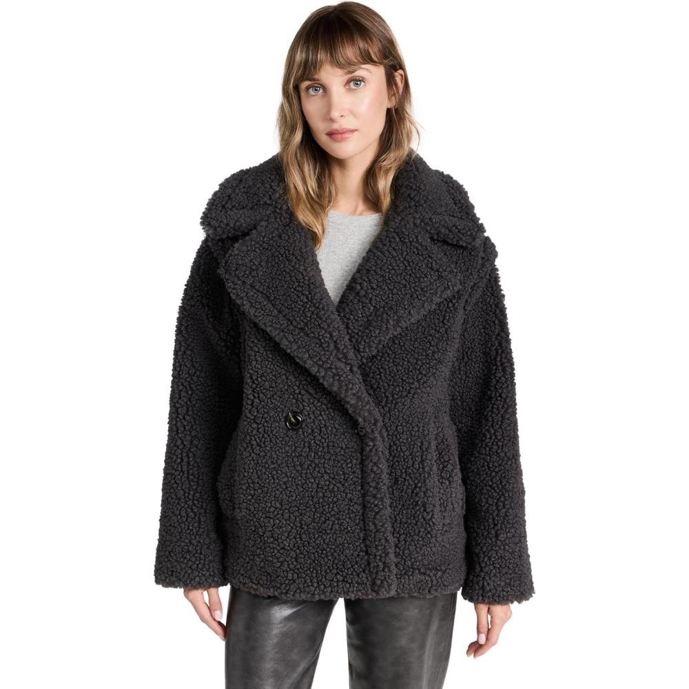image:imageUGG Womens Gertrude Short Teddy CoatInk