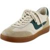 White/Green Leather