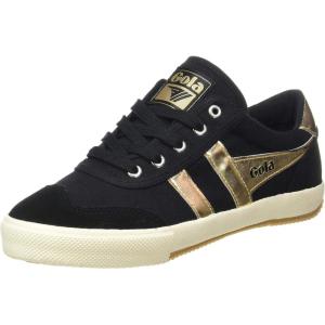 Gola Women’s Badminton Fashion Sneakers(Black Gold)