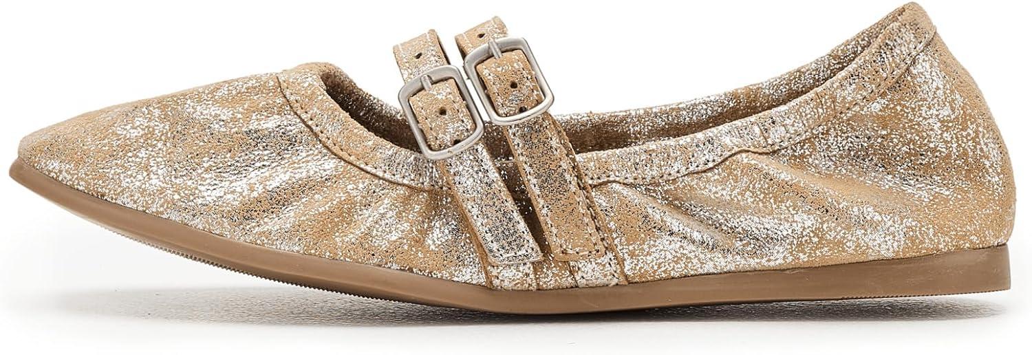 image:imageFree People Womens Gemini Ballet FlatChampagne Metallic