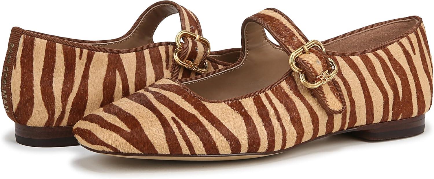image:imageSam Edelman Womens MichaelaMary Jane FlatBeechwood Zebra Multi