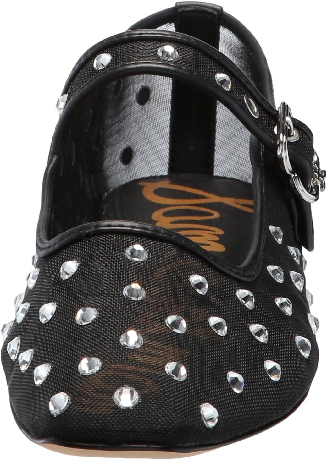 image:imageSam Edelman Womens MichaelaMary Jane FlatBlack Glitz Mesh