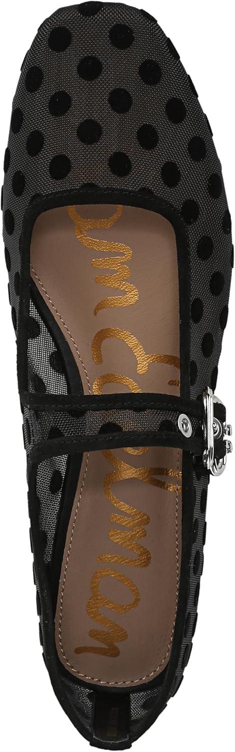 image:imageSam Edelman Womens MichaelaMary Jane FlatBlack Polka Dot Mesh