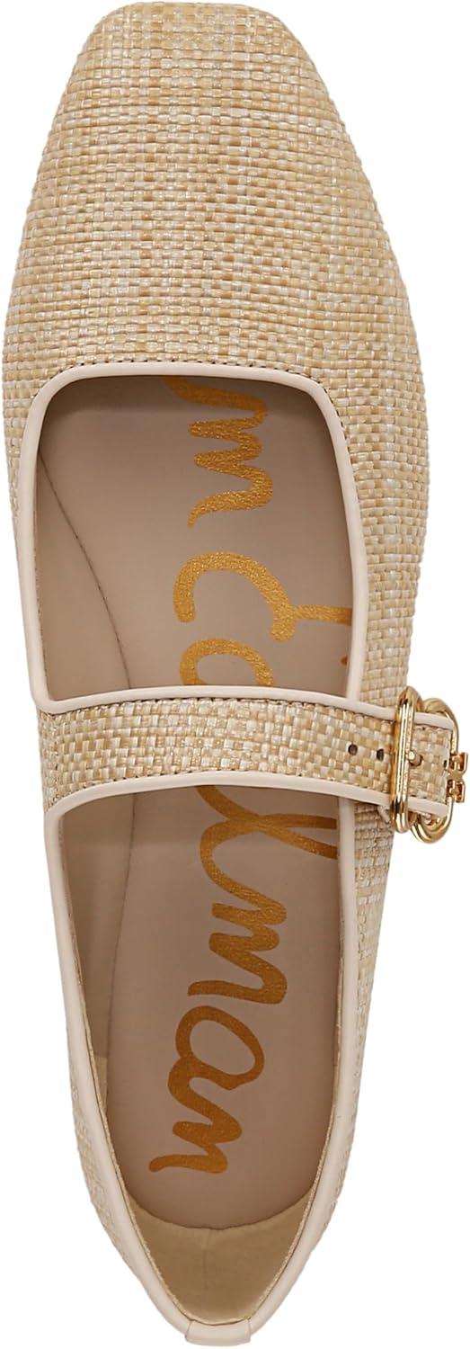 image:imageSam Edelman Womens MichaelaMary Jane FlatBleached Beechwood Weave
