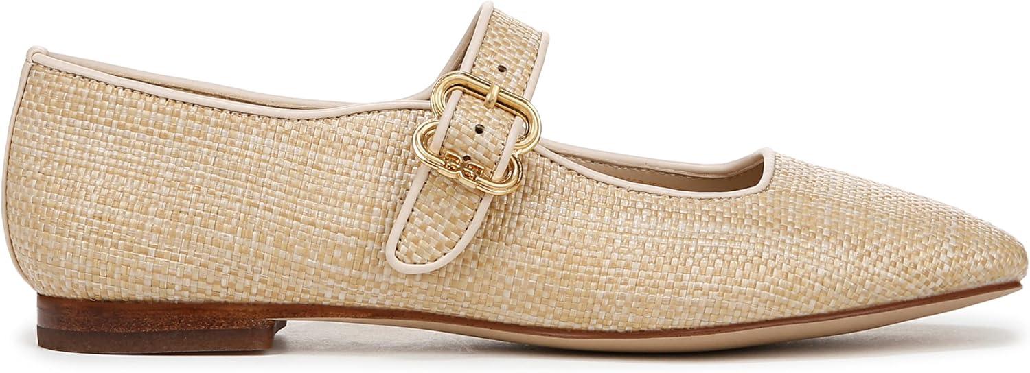 image:imageSam Edelman Womens MichaelaMary Jane FlatBleached Beechwood Weave