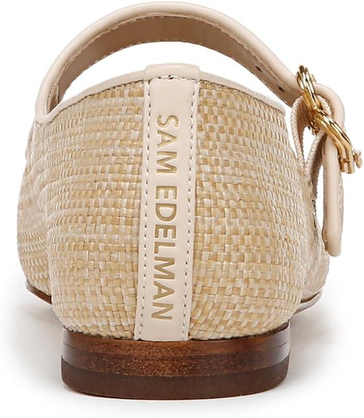 image:imageSam Edelman Womens MichaelaMary Jane FlatBleached Beechwood Weave
