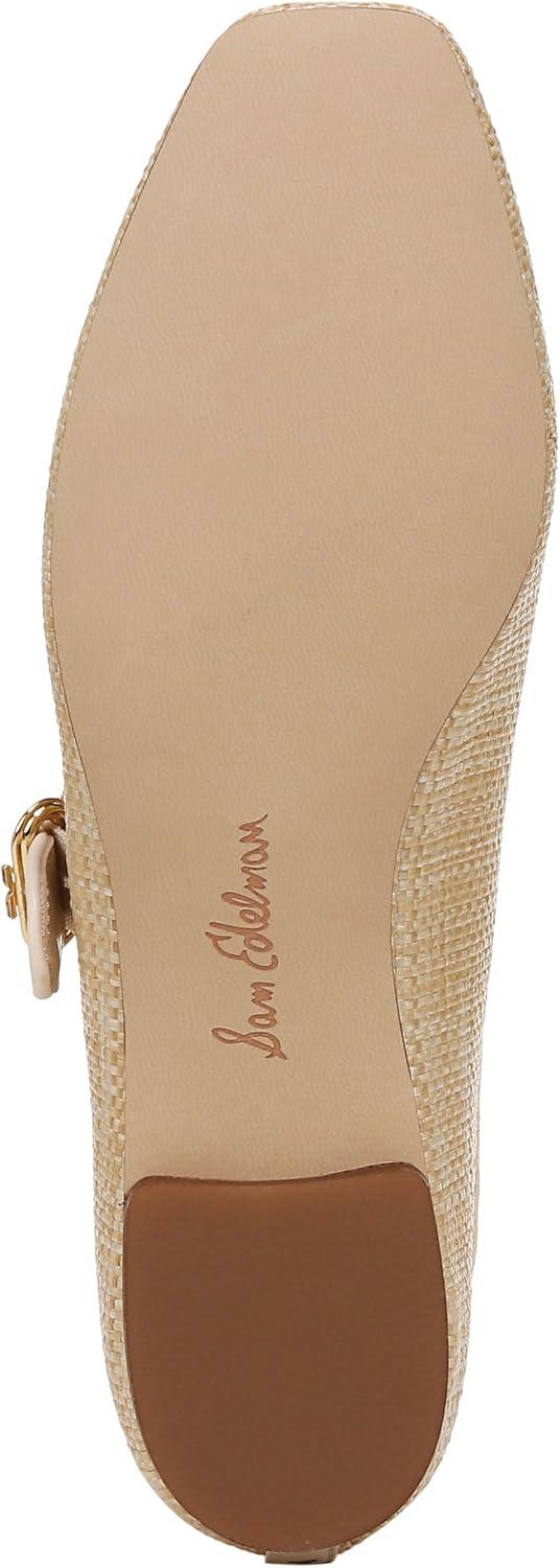 image:imageSam Edelman Womens MichaelaMary Jane FlatBleached Beechwood Weave