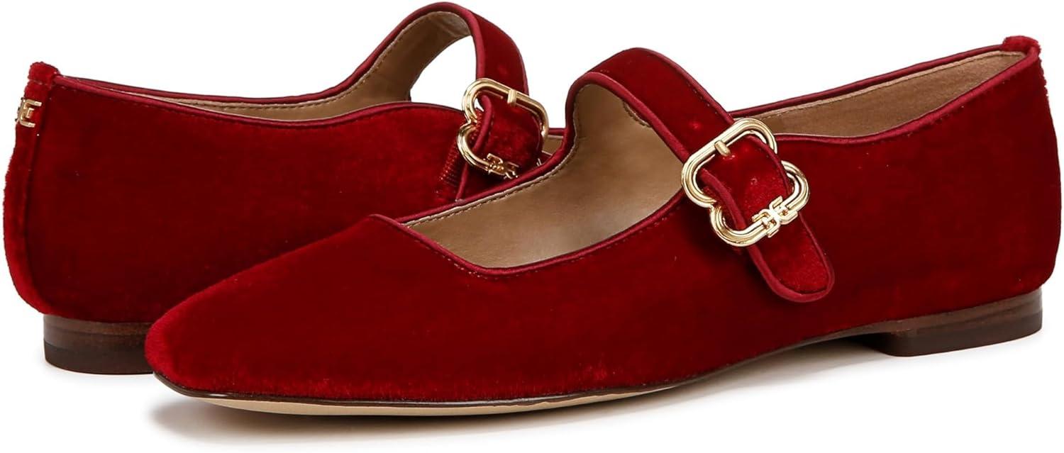 image:imageSam Edelman Womens MichaelaMary Jane FlatBright Scarlet