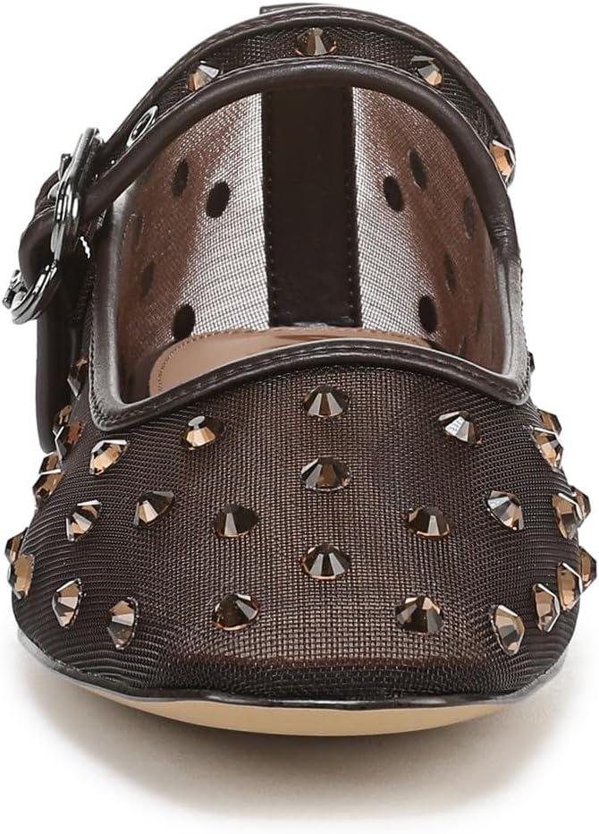 image:imageSam Edelman Womens MichaelaMary Jane FlatCaf Noir Glitz Mesh