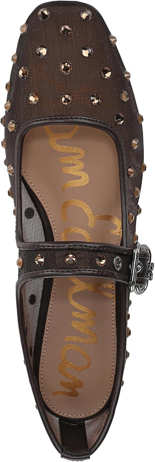 image:imageSam Edelman Womens MichaelaMary Jane FlatCaf Noir Glitz Mesh