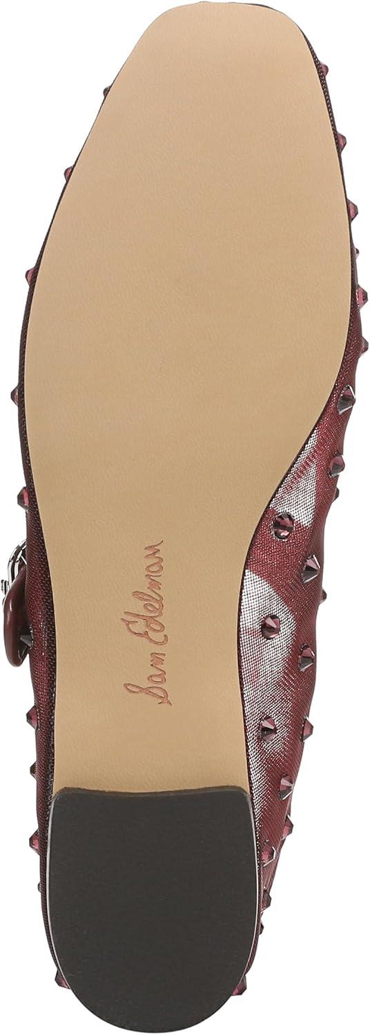 image:imageSam Edelman Womens MichaelaMary Jane FlatFrench Merlot Glitz Mesh