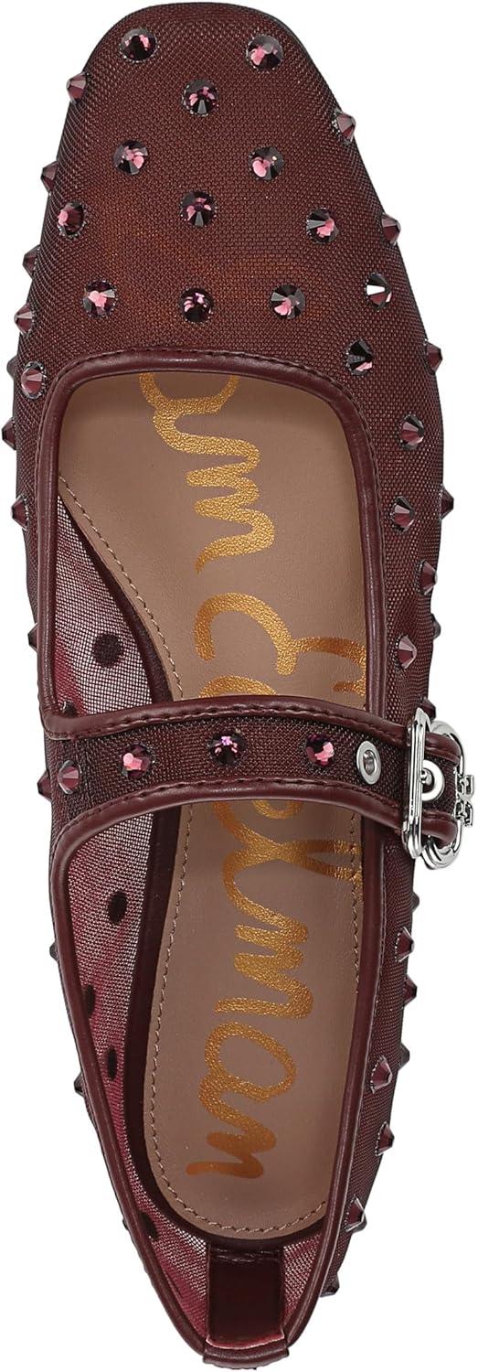 image:imageSam Edelman Womens MichaelaMary Jane FlatFrench Merlot Glitz Mesh