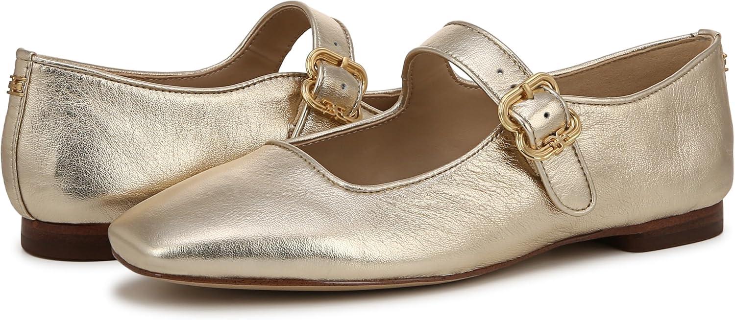 image:imageSam Edelman Womens MichaelaMary Jane FlatGold Leaf