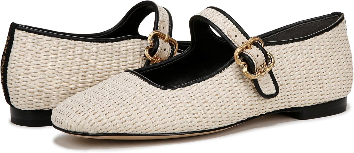 image:imageSam Edelman Womens MichaelaMary Jane FlatLinen Raffia