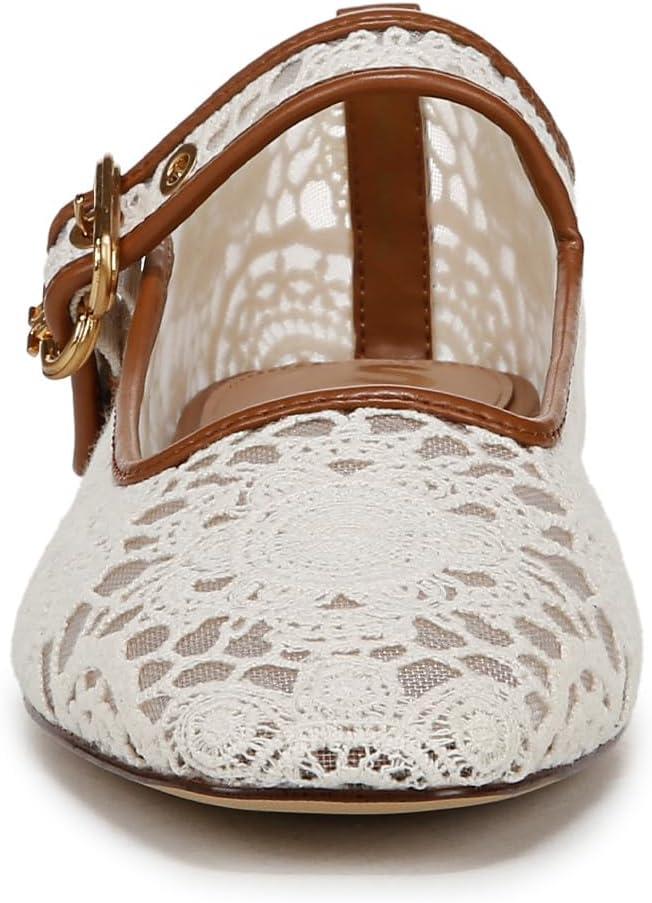 image:imageSam Edelman Womens MichaelaMary Jane FlatNatural Floral Crochet