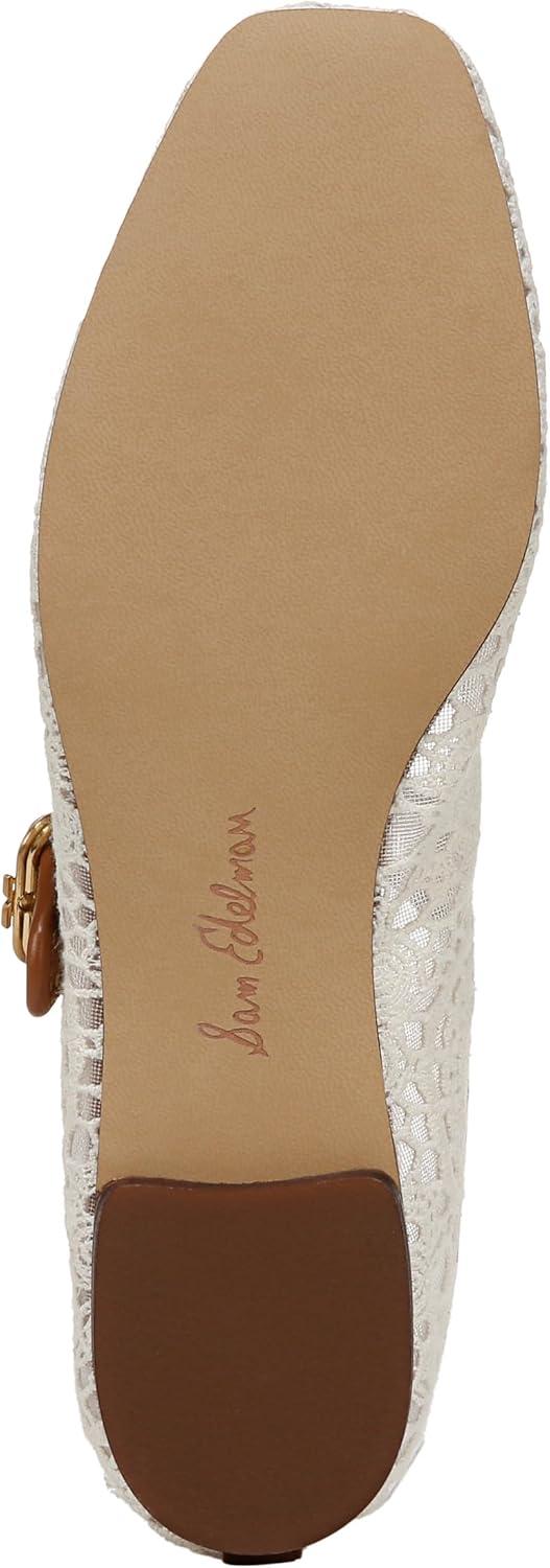 image:imageSam Edelman Womens MichaelaMary Jane FlatNatural Floral Crochet