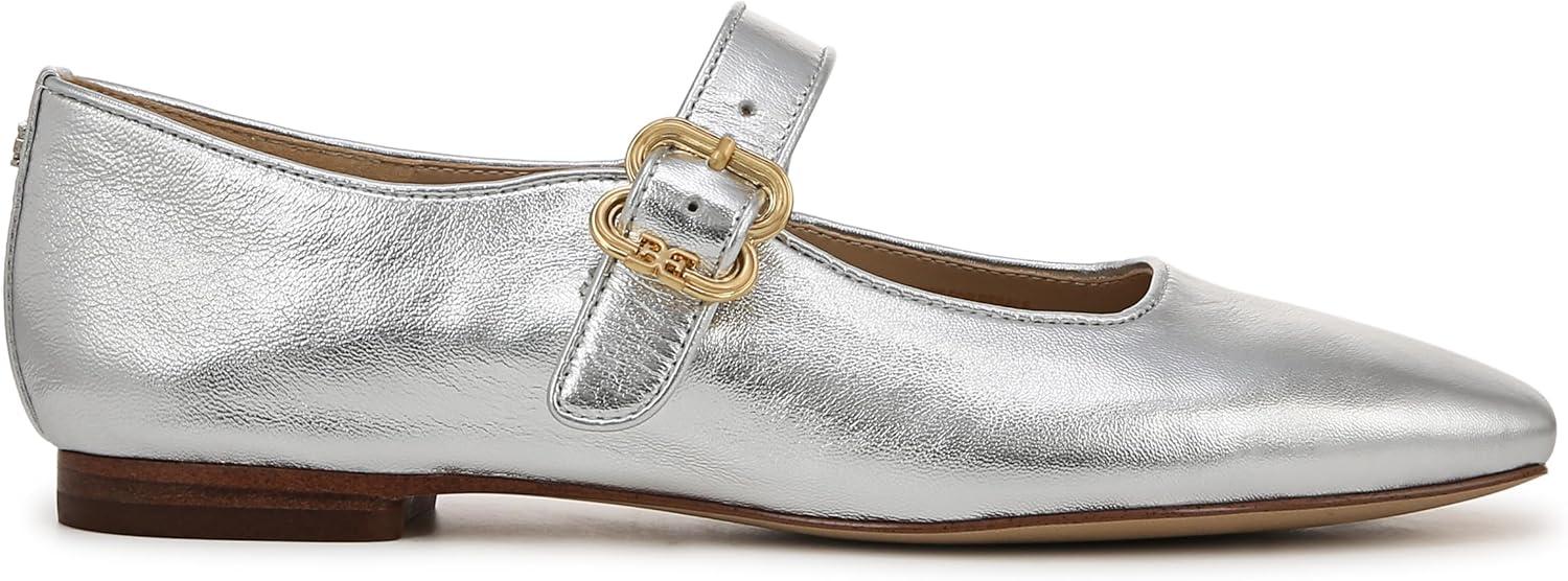 image:imageSam Edelman Womens MichaelaMary Jane FlatSoft Silver