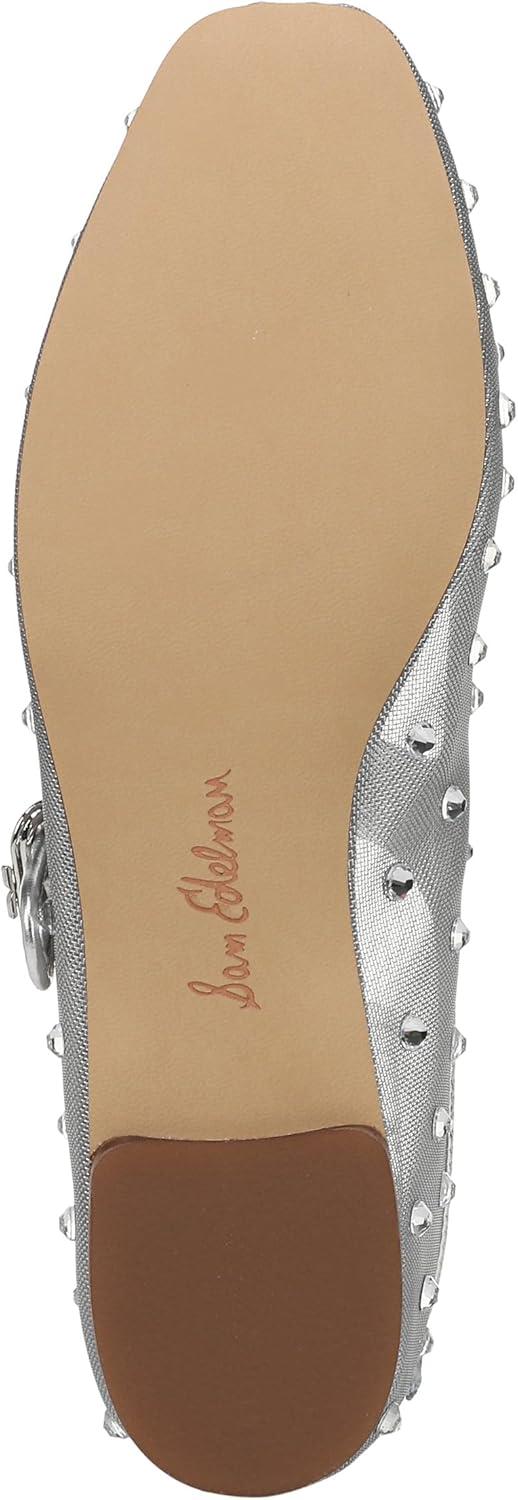 image:imageSam Edelman Womens MichaelaMary Jane FlatSoft Silver Glitz Mesh