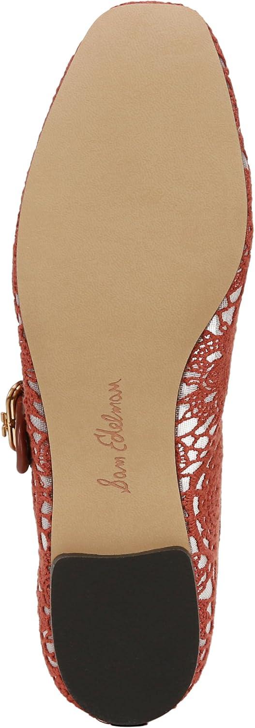 image:imageSam Edelman Womens MichaelaMary Jane FlatWarm Sienna Floral Crochet