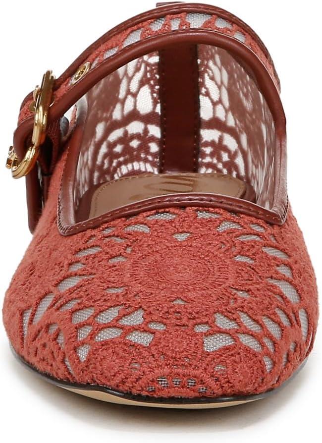 image:imageSam Edelman Womens MichaelaMary Jane FlatWarm Sienna Floral Crochet