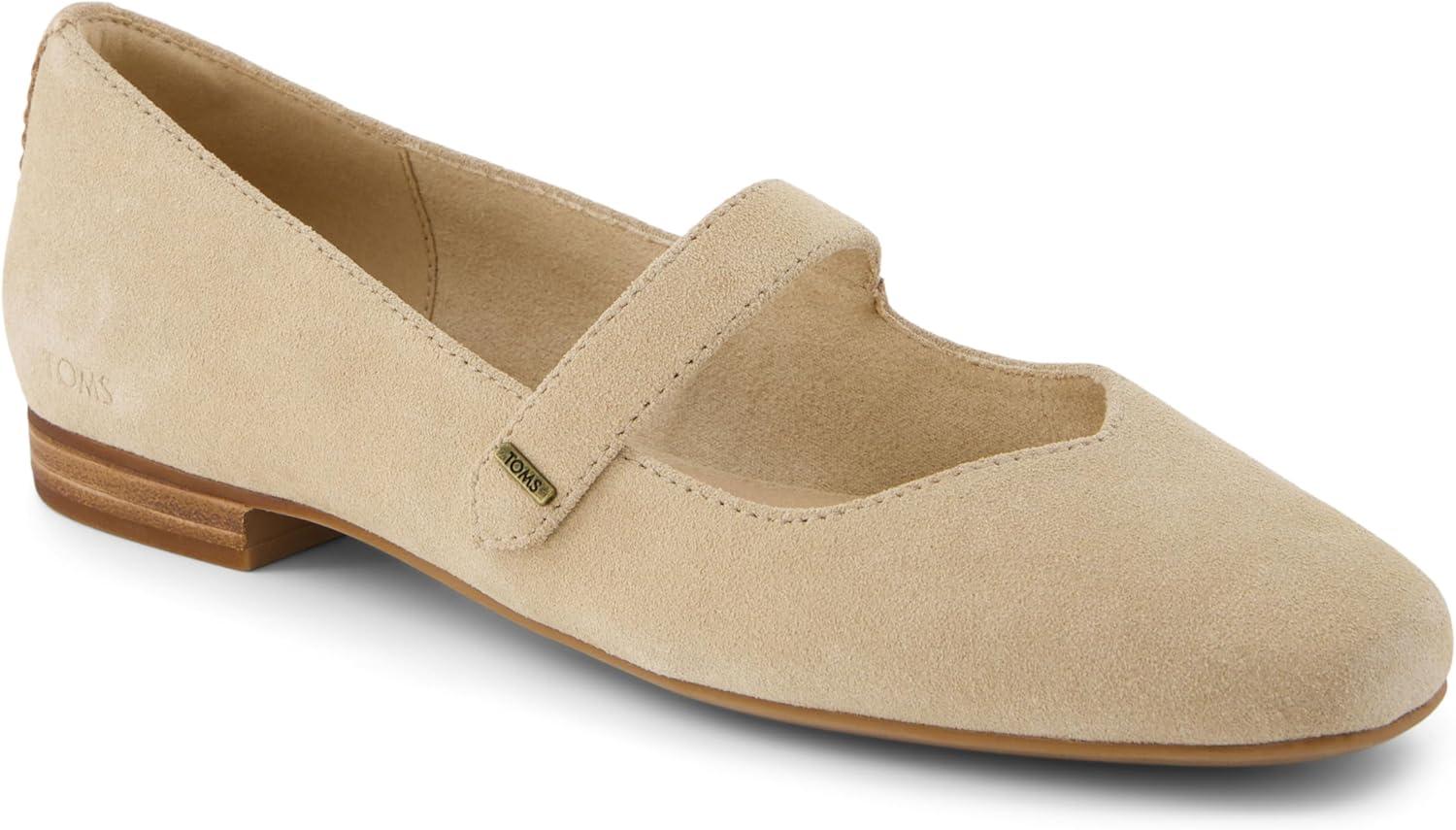 image:imageTOMS Womens Bianca Mary Jane Ballet Flats Casual BlackOatmeal Suede