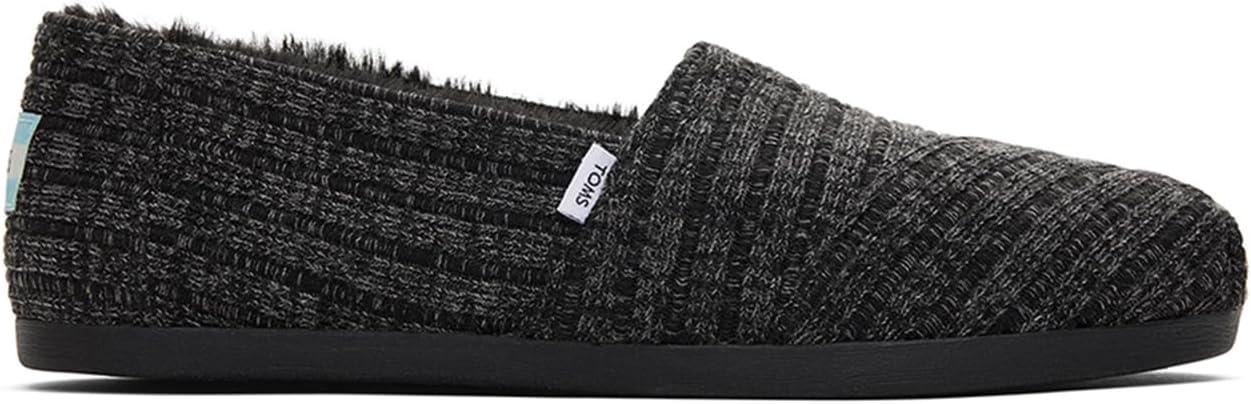 image:imageToms Womens Alpargata Cloudbound 10019691Black Rib Knit and Faux Fur