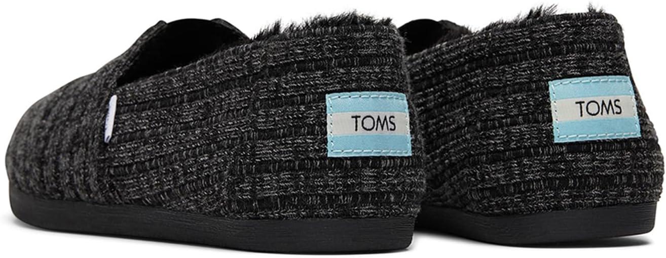 image:imageToms Womens Alpargata Cloudbound 10019691Black Rib Knit and Faux Fur