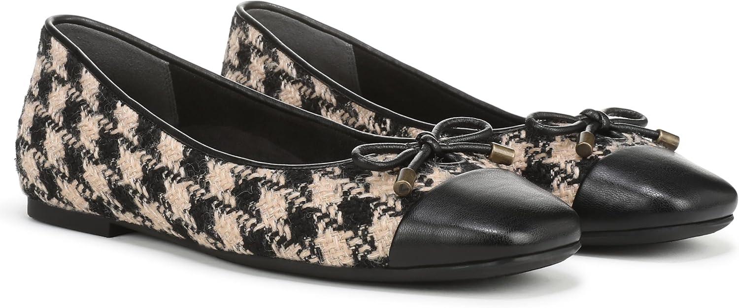 image:imageVionic Womens Klara Ballet Flat Cameo Rose LeatherBlack Cream