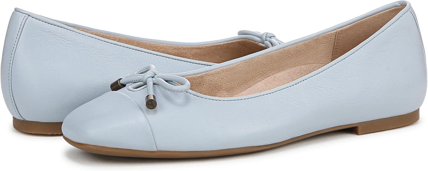 image:imageVionic Womens Klara Ballet Flat Cameo Rose LeatherBlue Mist Leather