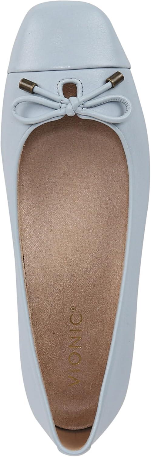 image:imageVionic Womens Klara Ballet Flat Cameo Rose LeatherBlue Mist Leather