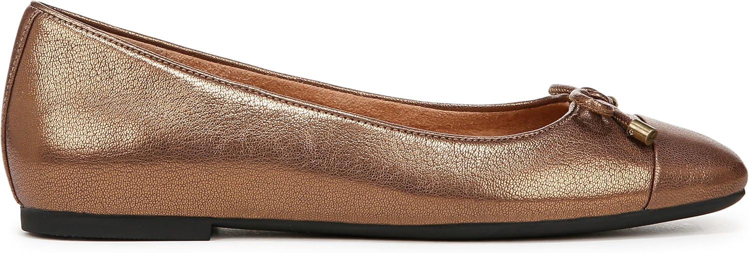 image:imageVionic Womens Klara Ballet Flat Cameo Rose LeatherBronze Leather