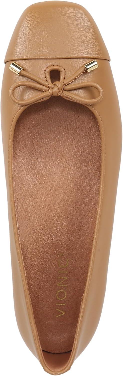 image:imageVionic Womens Klara Ballet Flat Cameo Rose LeatherCamel Leather