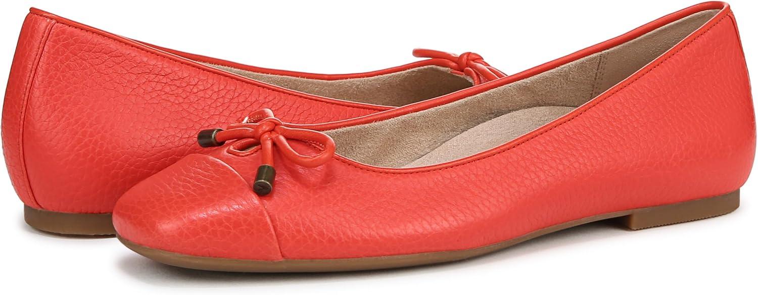 image:imageVionic Womens Klara Ballet Flat Cameo Rose LeatherCherry Tomato Leather