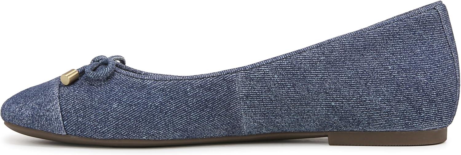 image:imageVionic Womens Klara Ballet Flat Cameo Rose LeatherDenim Blue Suede