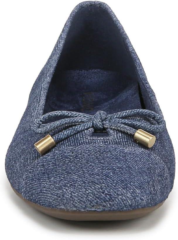 image:imageVionic Womens Klara Ballet Flat Cameo Rose LeatherDenim Blue Suede
