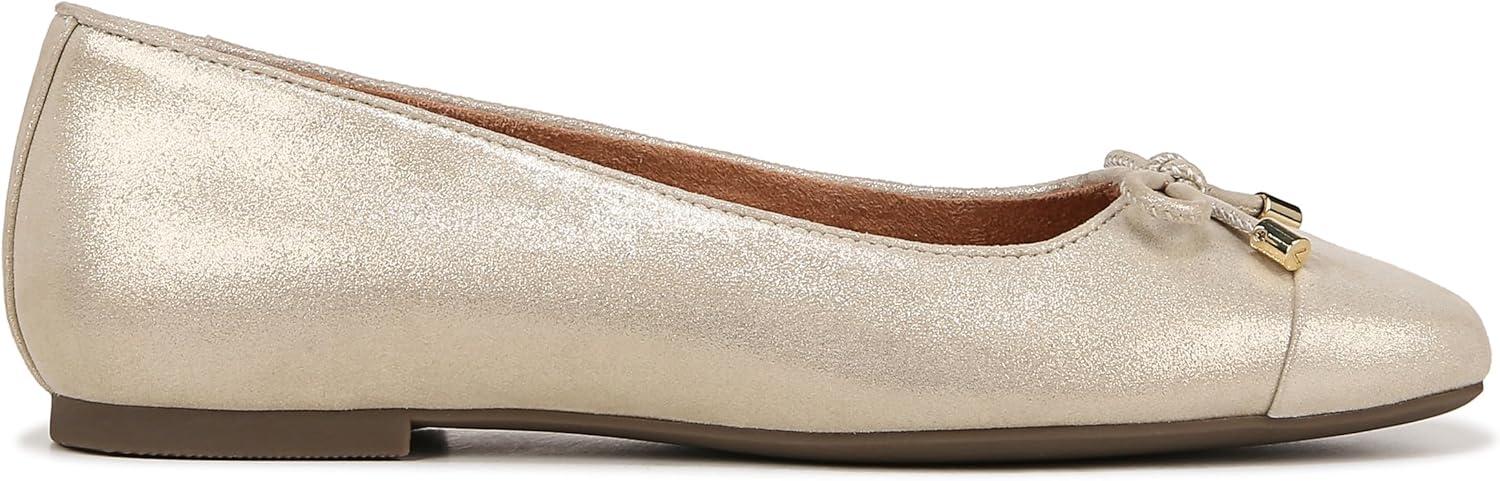 image:imageVionic Womens Klara Ballet Flat Cameo Rose LeatherGold Metallic Leather