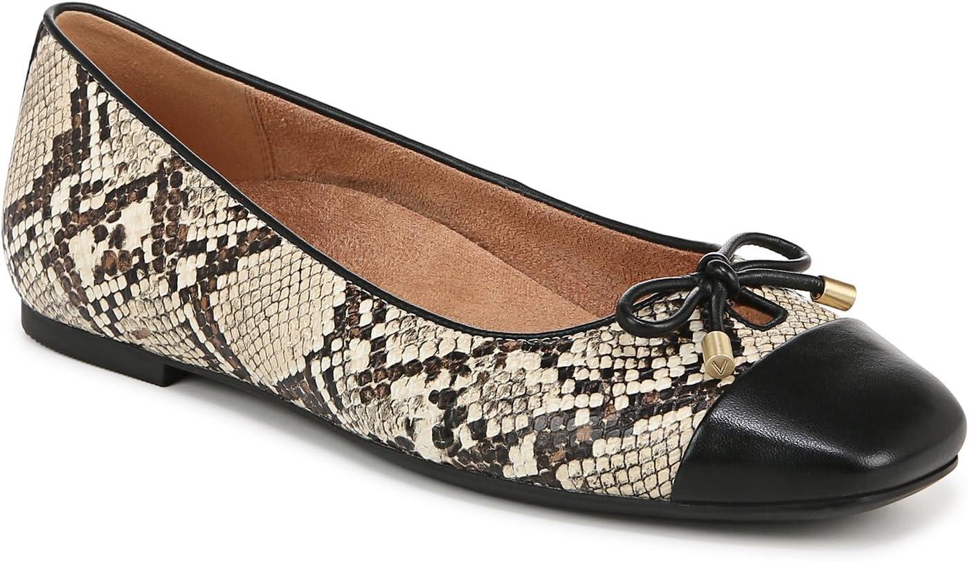image:imageVionic Womens Klara Ballet Flat Cameo Rose LeatherIvory Multi Leather
