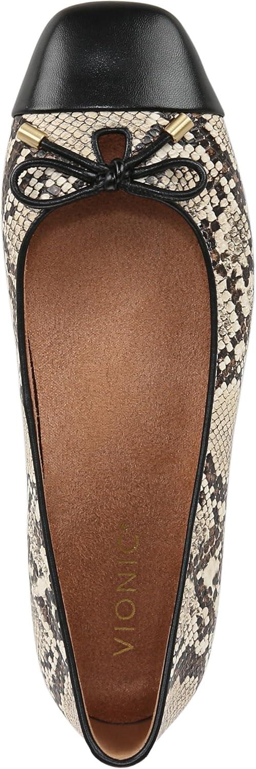 image:imageVionic Womens Klara Ballet Flat Cameo Rose LeatherIvory Multi Leather